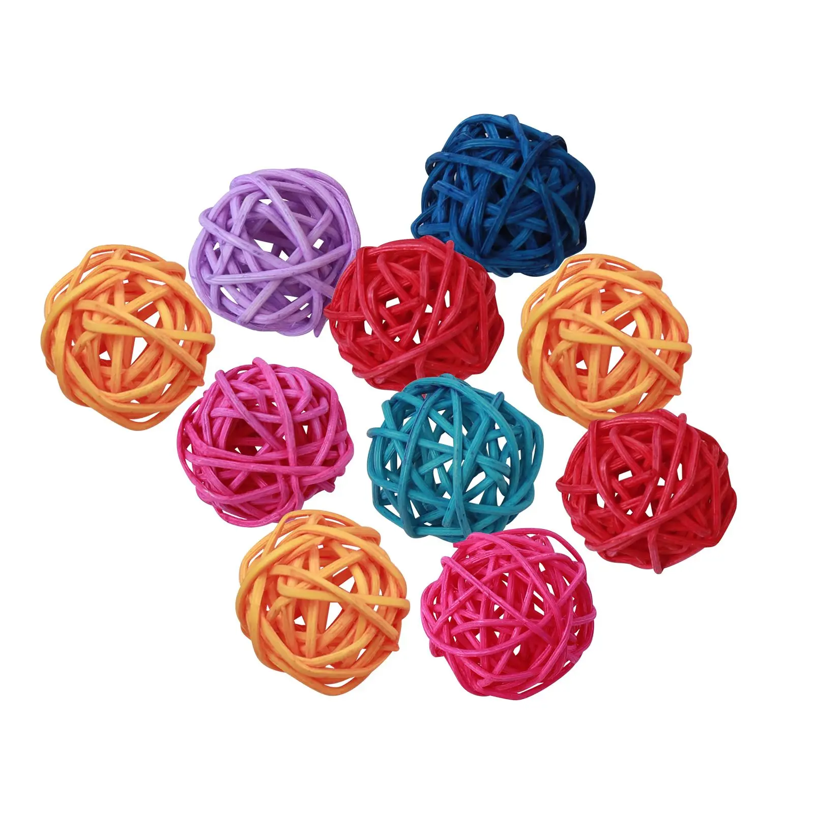 

Rattan Bird Toy Balls Durable Natural Design Small Bird Toys Parrot Takraw Guinea Pig Accessories Budgerigar Cage