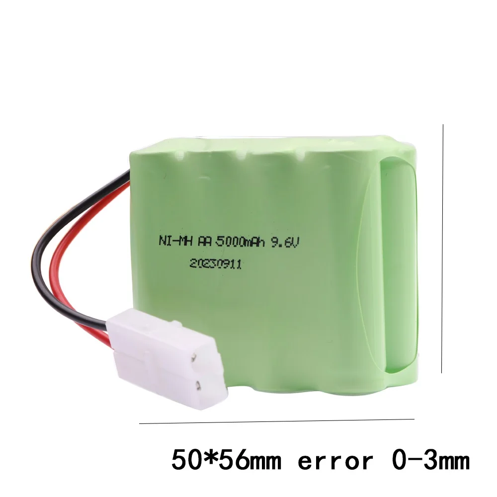 9.6V 5000mah Rechargeable Battery with Charger For Rc toys Cars Tanks Robots Gun toys accessories NiMH 8*AA 9.6v Batteries Pack