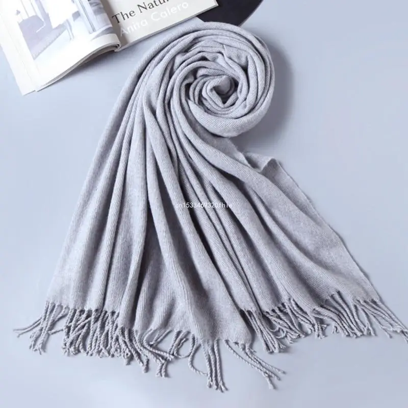 

Fashion Blend Cashmere Adult Tassel Scarves Warm Cold Winter Shawl For Men Women