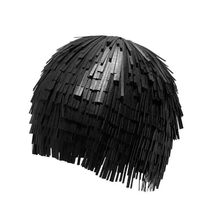 

Fringed Hat Club Headpiece Head Wrap Subculture PU Tassels for Adults Creative Subculture Headwear