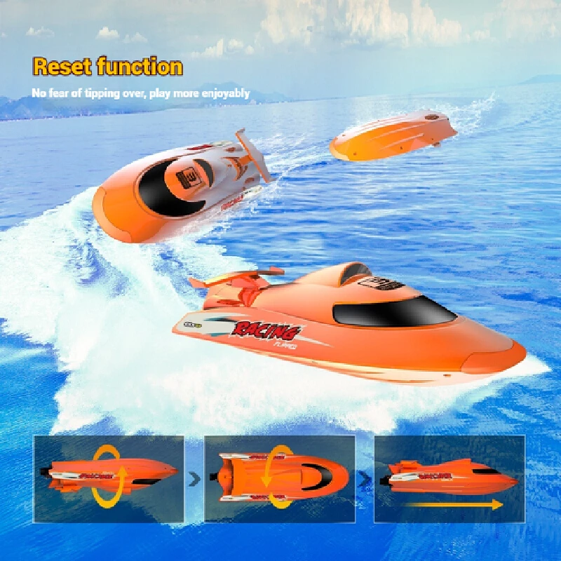 Verão turbojet rc remoto clipper crash resistente de alta velocidade barco controle remoto rolo redefinir brinquedos aquáticos de longo alcance