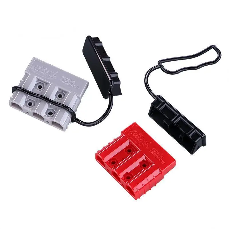 50A 3 Pole Battery Quick Connector IP65 Dustproof Cover High Current Plug For Electric Vehicle Forklift Lithium Battery Wiring