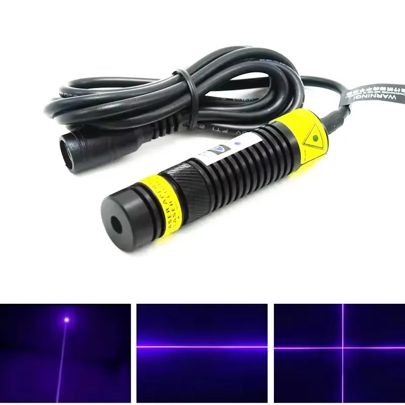 

Dot/Line/Cross 405nm 50mW 100mW 150mW 200mW 300mW Violet/Blue Laser Diode Module DC5V 16x68mm