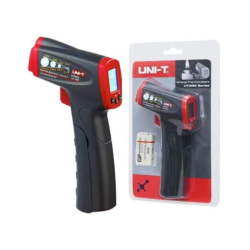 

UNI-T UT300S Infrared Digital Thermometer Non-Contact Infrared Thermometer -32 ℃~400 ℃ Handheld Temperature Measurement Device