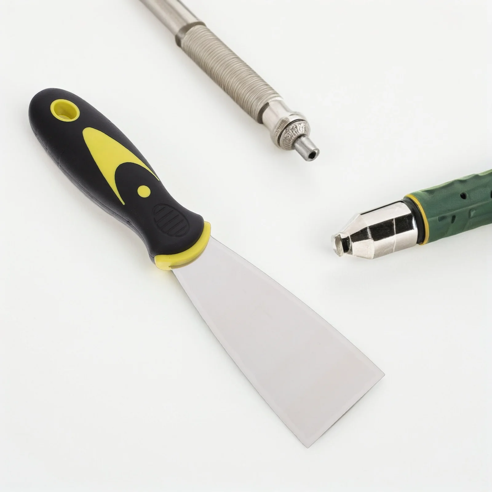 

Multipurpose Stainless Steel Spatula Ergonomic TPR Handle Blade Rounded Printing Tool Removal Accessories