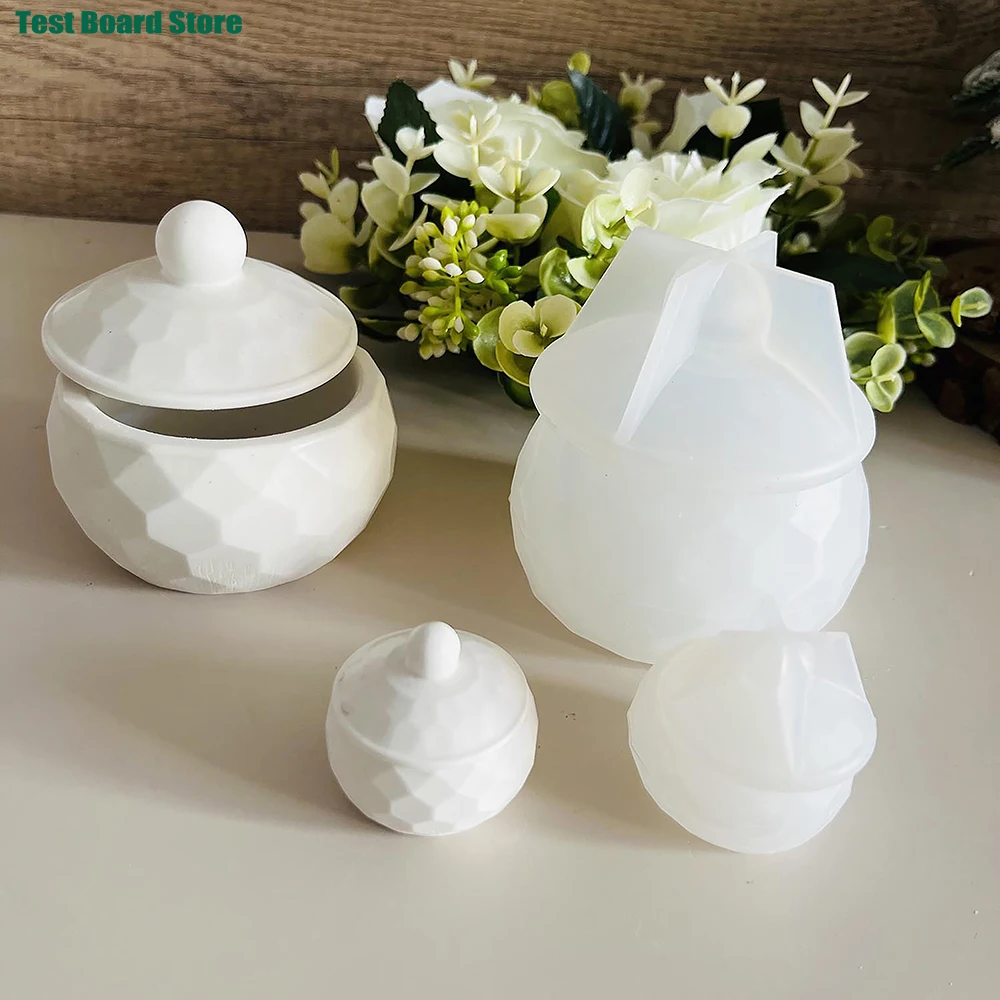 1 قطعة كوب شمعة قطع دائري ، جرة تخزين شمعة الجبس ، قالب من السيليكون لتقوم بها بنفسك قالب شمع قطارة كريستال الايبوكسي قالب حلية