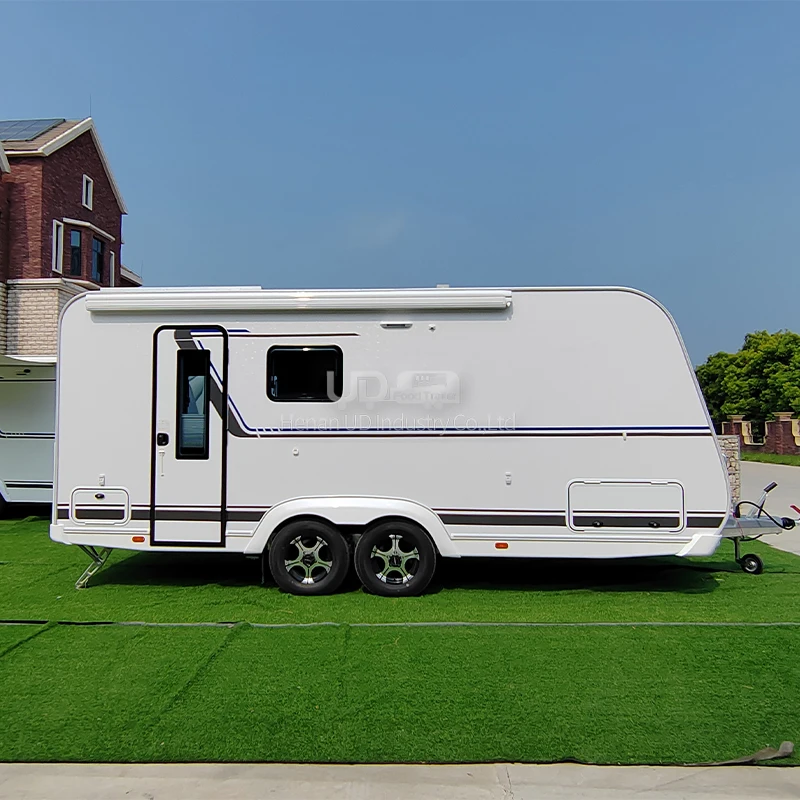 Family Travel Trailer Off Road Camper Trailer Caravan Waterproof Rv Trailer with Dot Certification Suitable for 2-4 People