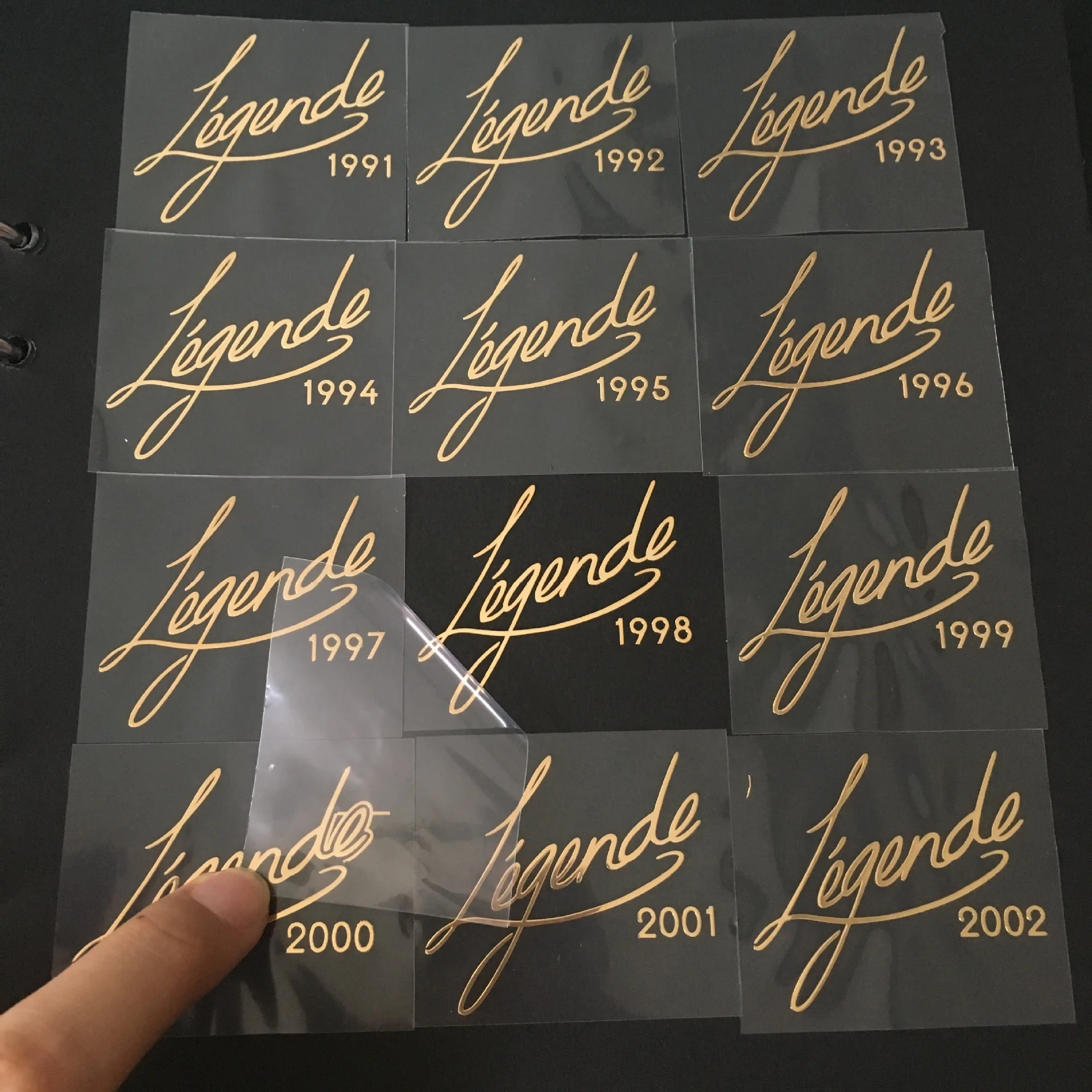 Logo stiker Transfer logam nikel emas tipis kustom, stiker transfer perak untuk botol parfum, kemasan kotak hadiah Premium