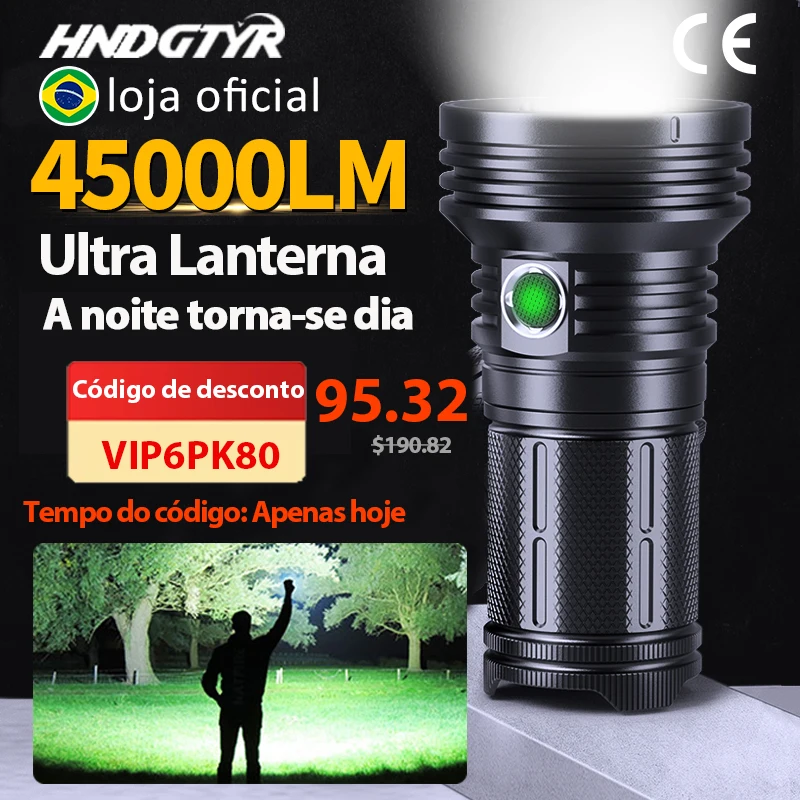 real-45000lm-240w-luz-super-fuerte-led-potente-linterna-usb-recargable-antorcha-tactica-caza-supervivencia-pesca-linterna-pk80