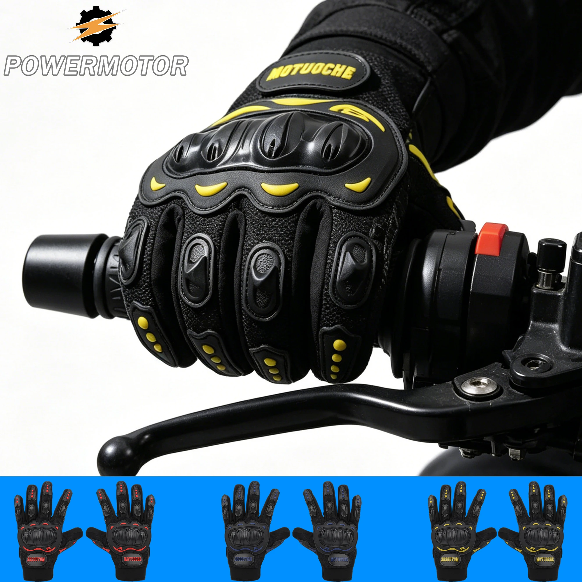 

Motorcycle Cycling Gloves Touchscreen Compatible Wear-Resistant Non-Slip ATV Scooter Enduro DirtBike Racing Gloves All-Season