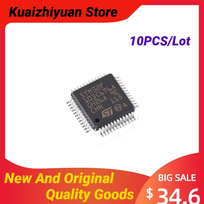 10PCS/Lot New And Original STM32F103C6T6A STM32F103C6T6ATR STM32F103C6 STM32F103C STM IC LQFP-48 Chipset Quality Goods