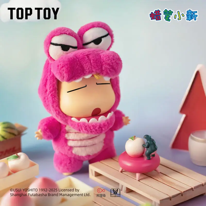 Miniso toptoy genuíno crayon shin chan caixa cega vestir-se festa série vinil pelúcia artesanal bonito boneca surpresa brinquedo presente