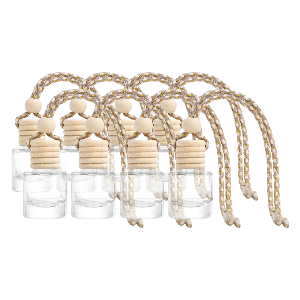 

8 Pcs Car Perfume Pendant Bottle Supply Aromatherapy Hanging Diffuser Decorative Glass Suspending Essential Oil