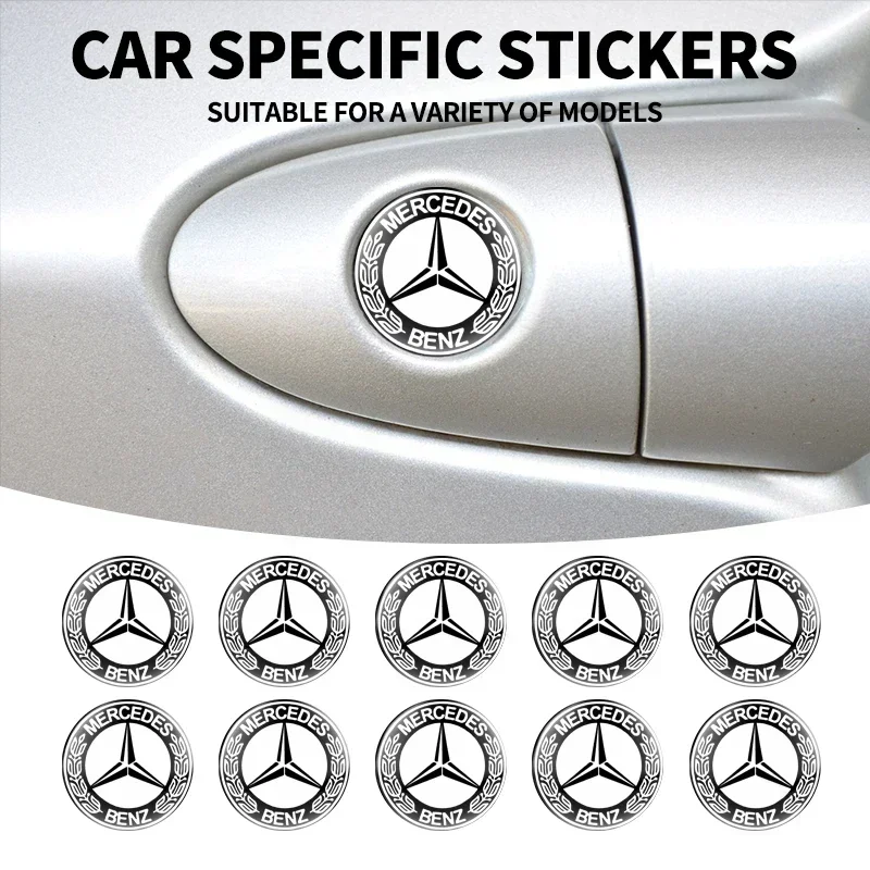 

2/5/10Pcs 15mm Car Lock Keyhole Stickers Decoration Protection For Mercedes Benz B/C/E/S Class A Class C200L GLC GLE CLA