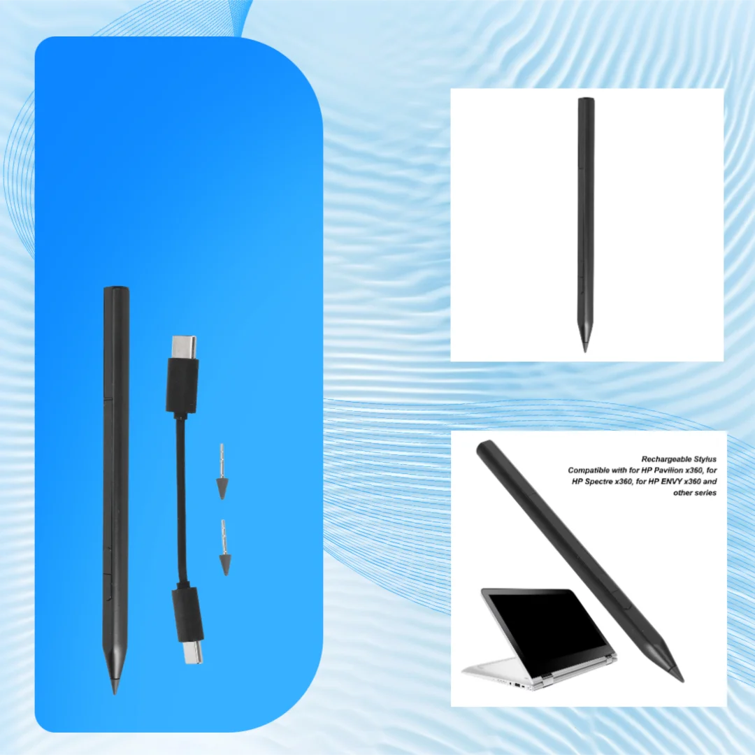 

High Precision Rechargeable MPP 2.0 Pen 4096 Pressure Sensitivity Tilt Function Palm Rejection for HP Envy x360 Pavilion x360
