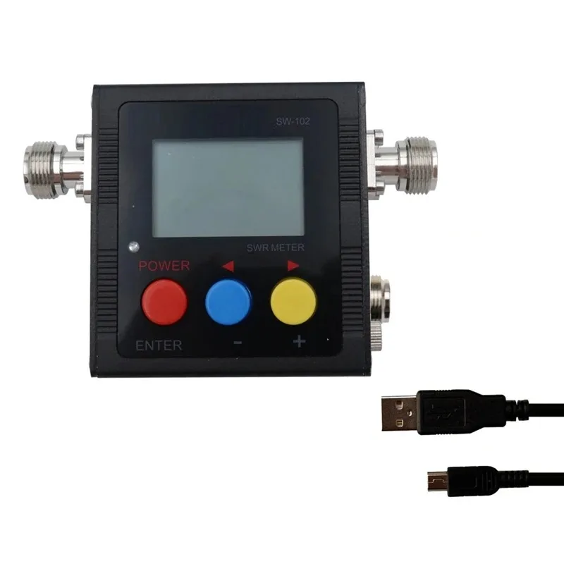 SW-102S Digital VHF/UHF 125-525Mhz SO239 Connector Power and SWR Meter (SW102-S) EU Plug