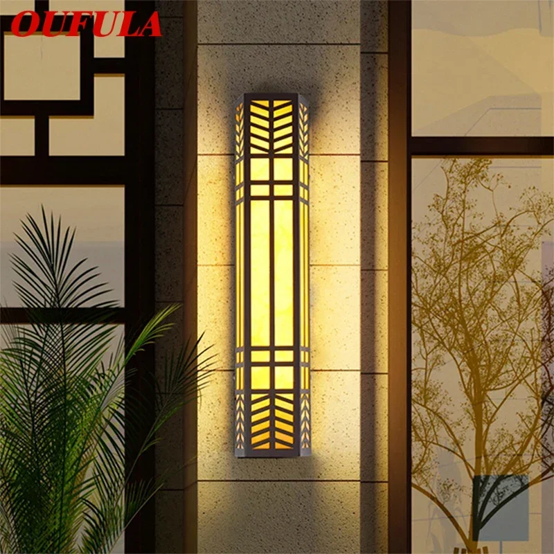 

OUFULA Contemporary LED Outdoor Wall Lamps Electric Simplicity Waterproof Balcony Hallway Courtyard Villa Gate Hotell