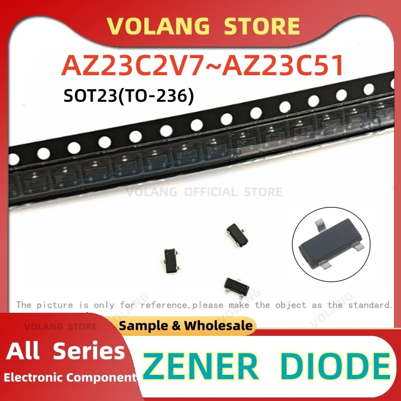 10Pcs AZ23C10-7-F MARK KDF 300mW ZENER DIODE SOT23 AZ23C11 KDG 12V KDH 23C13 KDI AZ23C15 KDJ C16 KDK C18 KDL AZ23C20 KDM C22 KDN