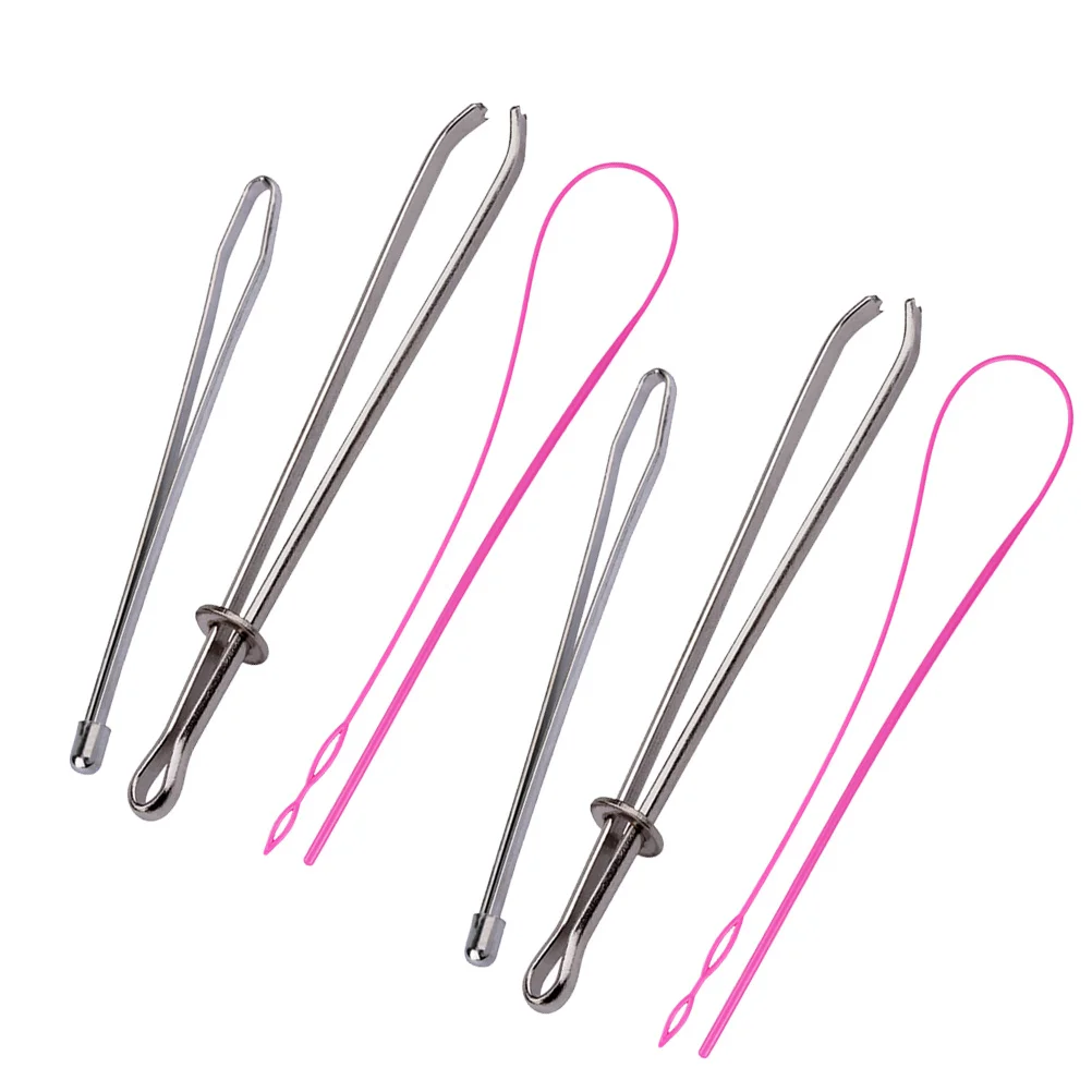 

2 Sets Metal Plastic Threader Kit Durable Sewing Threading Tool For Home Craft Diy Drawstring Inserter Embroidery Guide