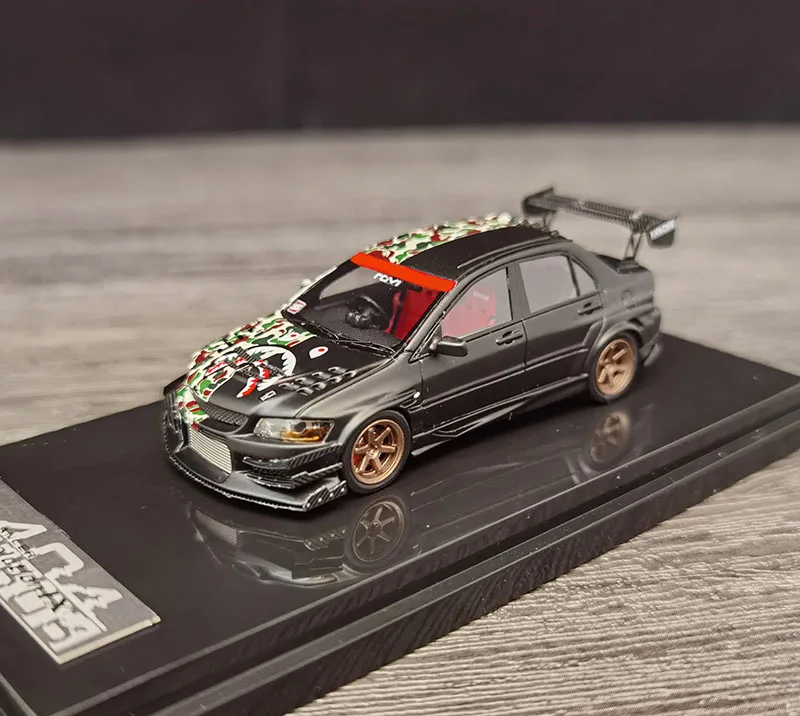 404 Error Resin 1:64 Scale EVO IX 9th Generation Dual Color Version Car Model Adult Toy Classic Ornaments Souvenir Gift Display