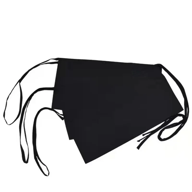 Waiter Black Apron Pocket Short Waterproof Waist Apron Catering Baking Bar Hotel Shop Chef Man Women Kitchen Cleaning Working