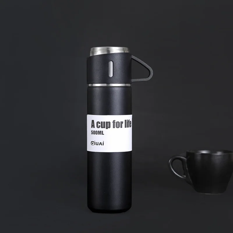 

Stainless Steel Thermo 500ml/16.9oz Vacuum Insulated Bottle with Cup for Coffee Hot drink and Cold drink water flask