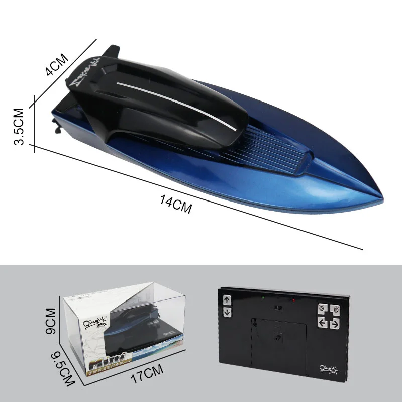 RC Mini Boat Remote Control Ship Electric Boat Rechargeable Battery Motor High Speed Toy for Boys