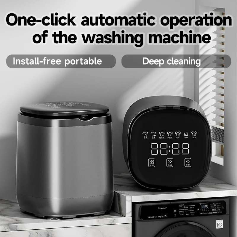 

15L Mini Portable Washing Dryer Machine for Travel And Apartment Living Collapsible Spinner for Socks Underwear Panties