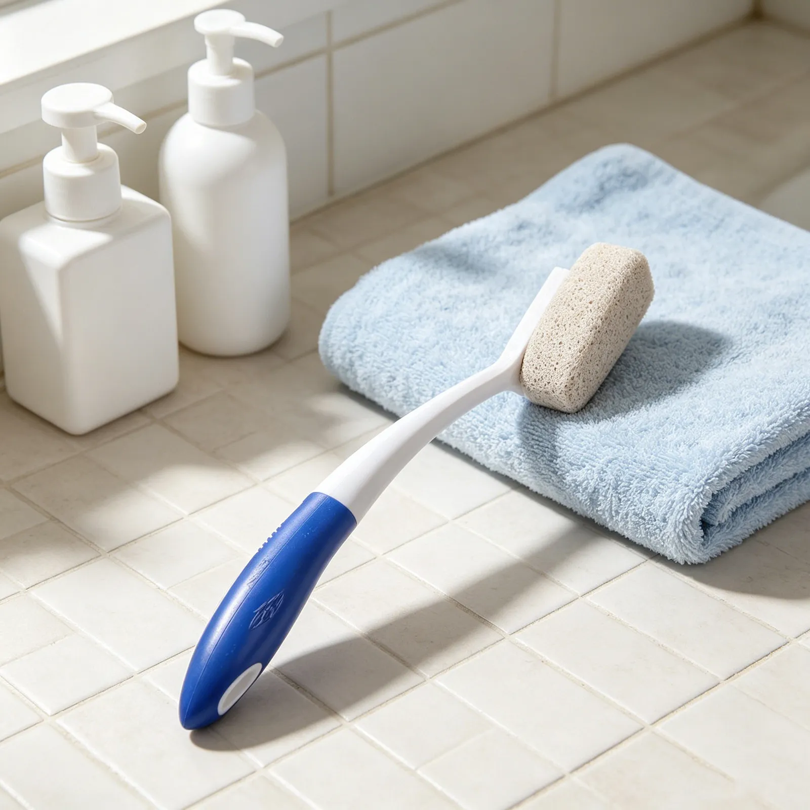 Pumice Stone Foot File Reusable Long Handle Callus Remover Time Saving Foot Scrubber Dead Skin Remover Pumice Stone for Feet