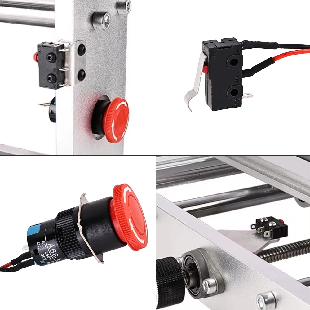 Imagem -06 - Micro Limit Switch e Emergency Stop Switch Máquina de Gravura Acessórios Cnc Madeira Router Máquina Gravadora 2pin 3018 Pro Max