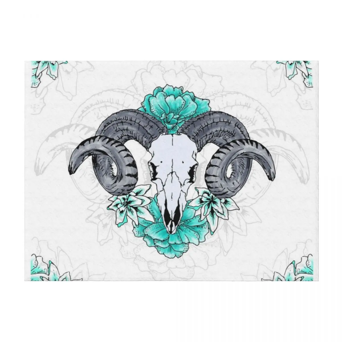 

Ram (Mint) Throw Blanket warm winter Decorative Throw Sofa Quilt Baby Blankets