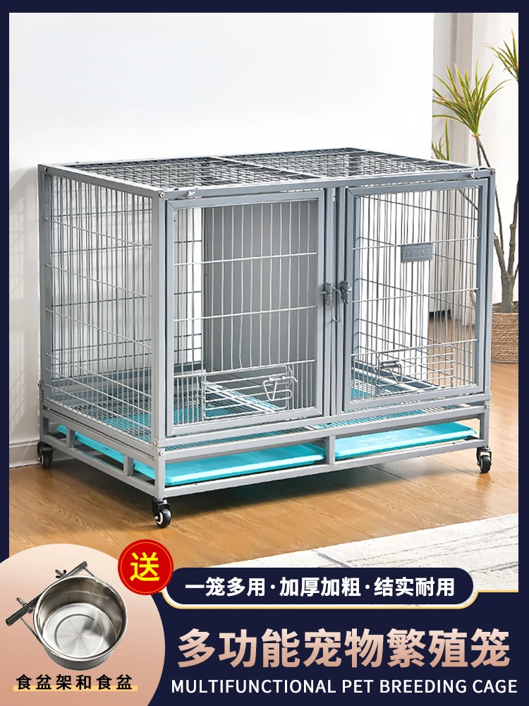 Cage large dog golden retriever Labrador indoor and outdoor double-door dog cage small and medium-sized dog folding cage