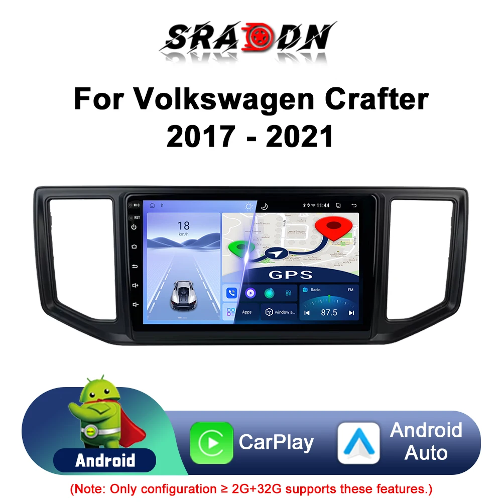 For Volkswagen Crafter 2017-2021 Car Radio Android Automotive Multimedia Player GPS Navigation Carplay Touch Screen Auto Stereo