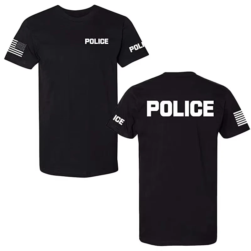 Law Enforcement T-shirt - Police EMS FBI Pattern T-shirt Funny Pattern Neutral Street Wear Suitable for All Seasons
