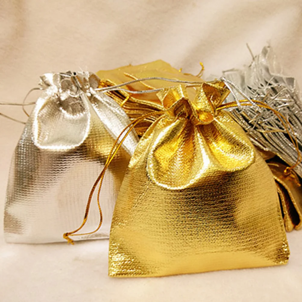 

100Pcs Drawstring Jewelry Pouches Small Gift Bags Party Favors Bags Versatile Useful Family Friends Drawstring Jewelry Bag