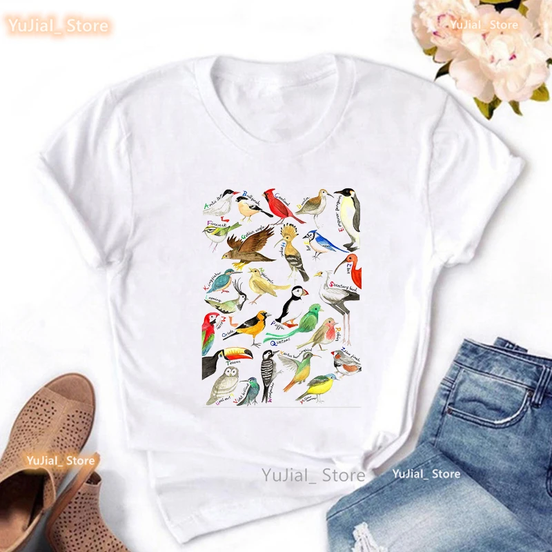 Cockatiel Parrot Print Tshirt Women Clothes 2024 Breed Of Bird T Shirt Girls Harajuku Kawaii Short Sleeve T-Shirt Female Tops