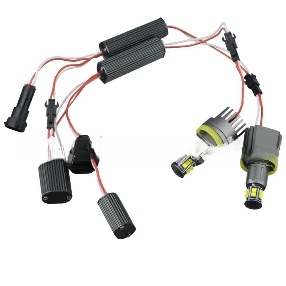 H8 LED Angel Eyes Headlamp Upgrade 120W Direct Fit for for E90 E92 E60 E70 H8WE