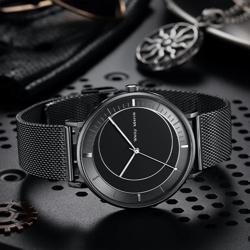 WM 腕時計 シンプル クォーツ時計 防水 クラシック カジュアル ビジネス メンズ腕時計 ウェリー マーク ウォッチ WM002M