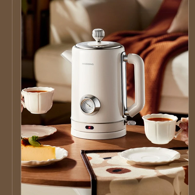 Vintage Electric Kettle 304 Stainless Steel Large Capacity Insulated Corrosion Resistant Easy Clean for Home Kitchen 전기포트