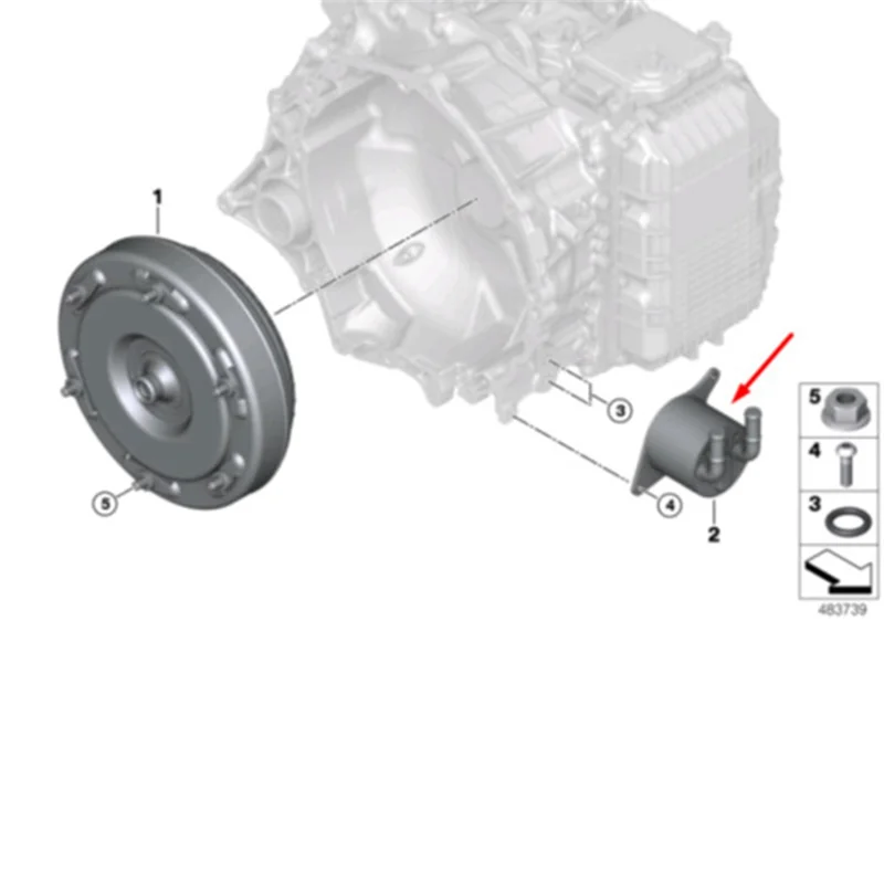 BB-Car เครื่องยนต์ออยคูลเลอร์ 24148699905 สําหรับ BMW X1 F48