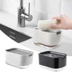 2in1 Afwaszeepdispenser Voor Vloeibare Zeeppomp Dispenser Zeephouder Met Sponshouder Voor Wasaccessoires In De Keuken