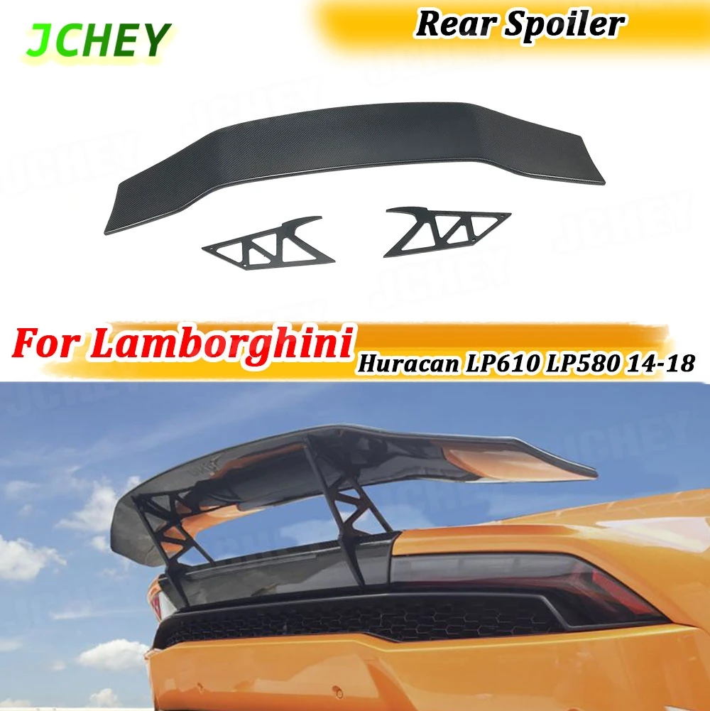 

JCHEY Dry Carbon Fiber Racing Rear Spoiler Boot Wings for Lamborghini Huracan LP610 LP580 2014-2018 FRP Body kits