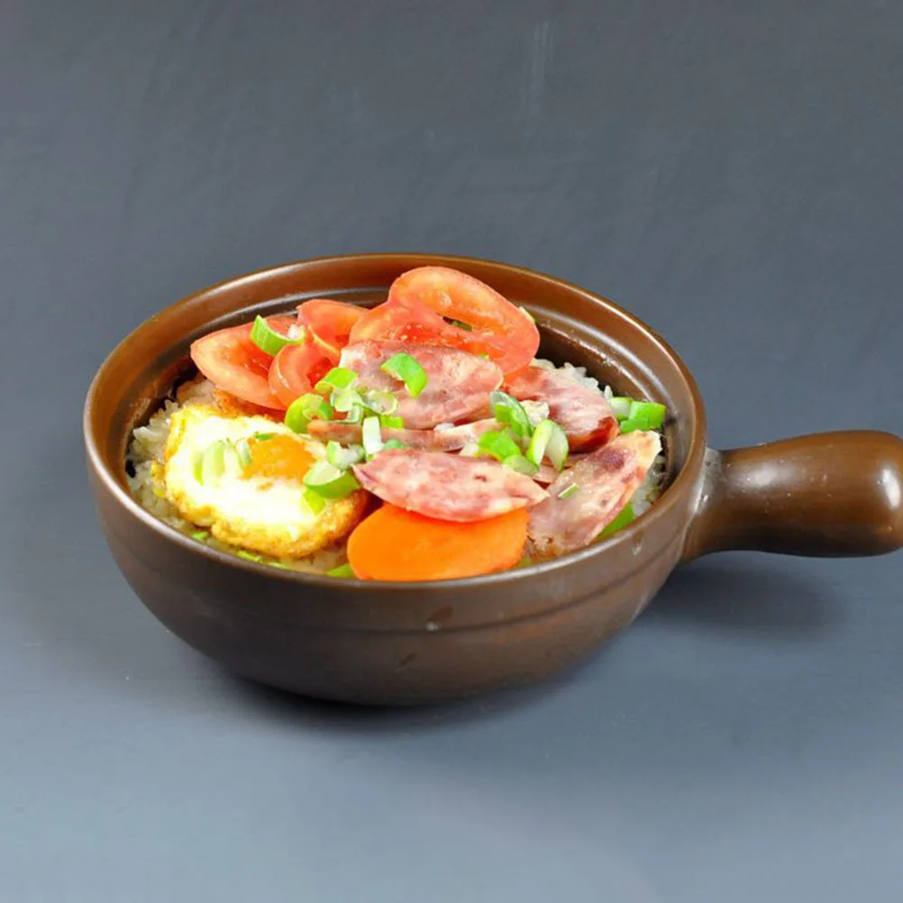 

Lithium Ceramic Cooking Pot High Heat Resistant Smooth Surface Side Handles Convenient Move Casserole Pot Household Stew