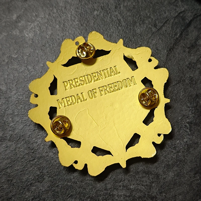 Rare US Presidential Medal of Freedom Breast Star Replica, Enamel Metal Badge, Civilian Award Medal for Display Collection