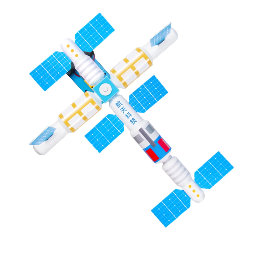 Model DIY Assembly Toys Manual Artificial Satellite Building Plastic Roacket Kids Handmade Child