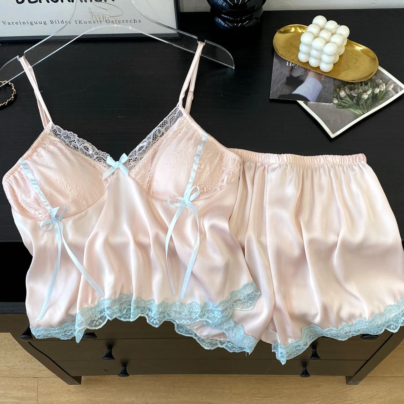 

Летний комплект пижамы из 2 предметов: топ и шорты, кружевное белье для сна, женская пижама из вискозы, сексуальный комплект без рукавов, нижнее белье