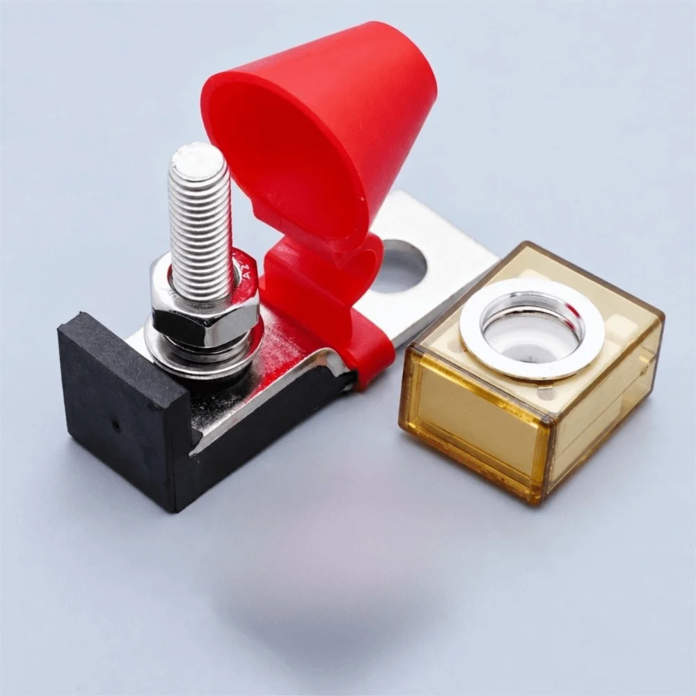 58V DC MRBF Fuses Holder Waterproof 30A 50A 80A 100A 200A 300A 500A Battery Fuse Block High Current Bolt Locking Terminal Fuse