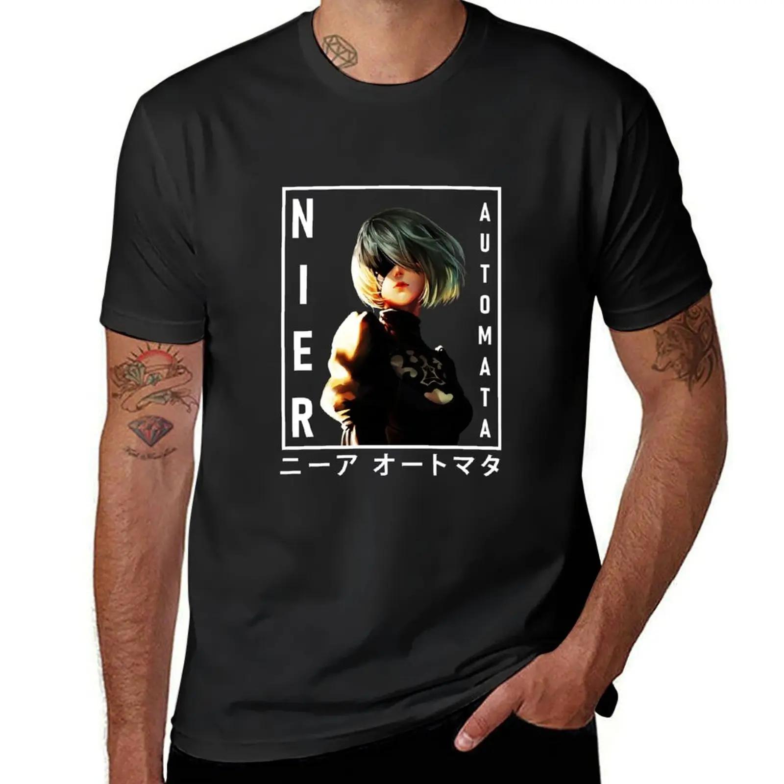 Nier Automata 2B Yorha T-Shirt Aesthetic clothing blacks cute tops t shirts for men graphic