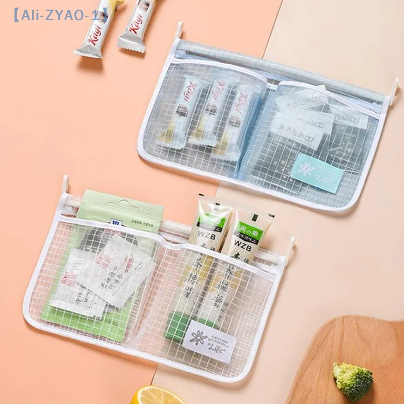 【ZYAO-1】Convenient Hanging Compartment Classification Freezer Household Refrigerator Storage Bag Mesh Bag Fridge Organizer