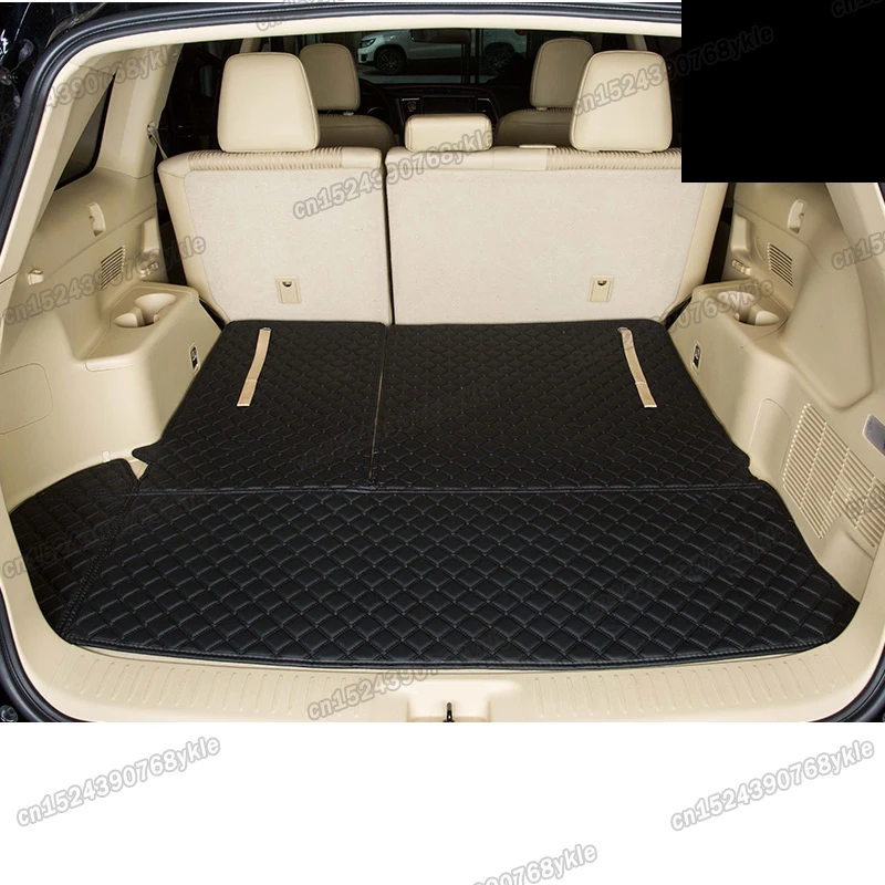 leather car trunk mat rear boot cargo liner for toyota highlander 2013 2014 2015 2016 2017 2018 2019 kluger xu50 accessories